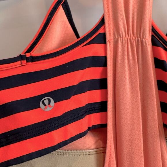 Lululemon No Limits Stripe Layered Built-In Sports Bra Tank - Picture 4 of 6